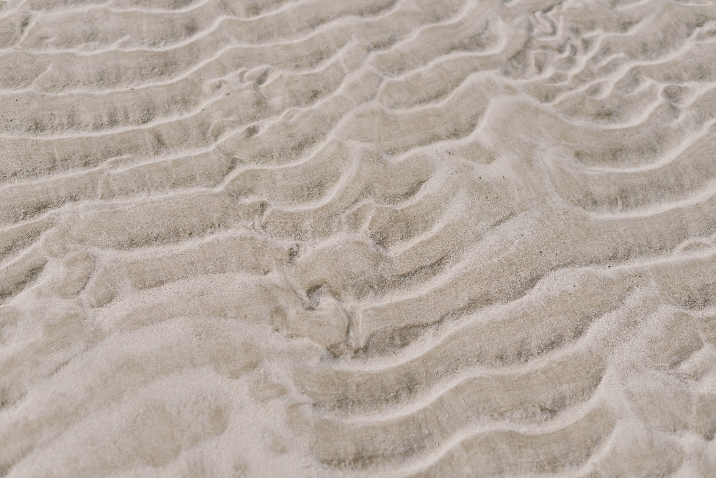 Textured sandy beach, top view